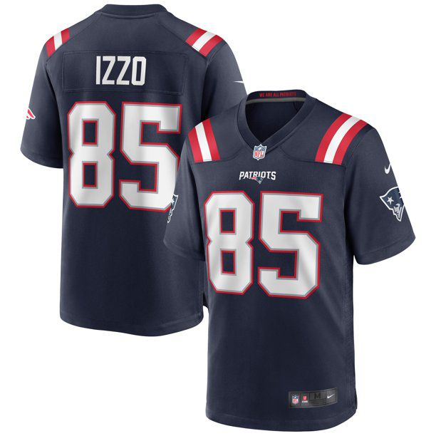 Men New England Patriots 85 Ryan Izzo Nike Navy Game NFL Jersey